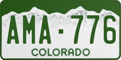 CO license plate AMA776