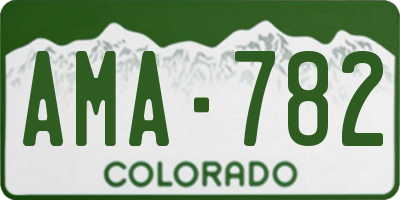 CO license plate AMA782
