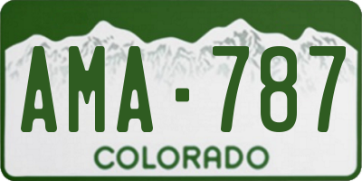 CO license plate AMA787