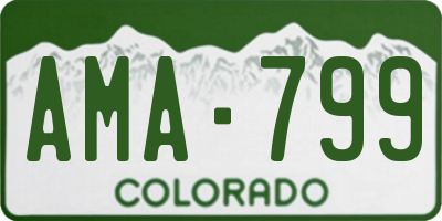 CO license plate AMA799