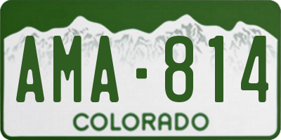CO license plate AMA814