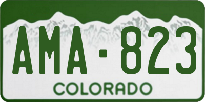 CO license plate AMA823