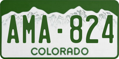 CO license plate AMA824