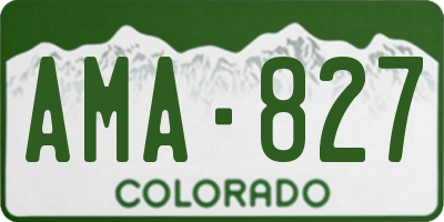 CO license plate AMA827