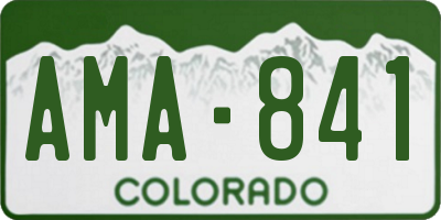CO license plate AMA841