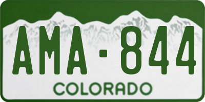 CO license plate AMA844