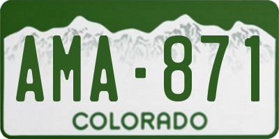 CO license plate AMA871