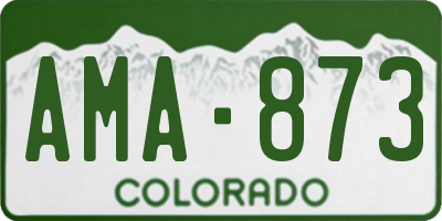 CO license plate AMA873