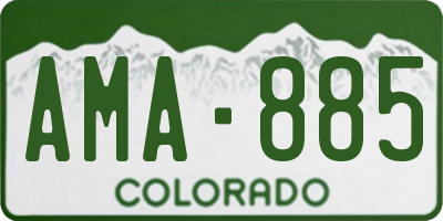 CO license plate AMA885