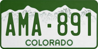 CO license plate AMA891