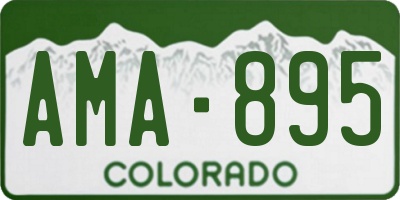 CO license plate AMA895