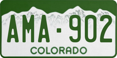 CO license plate AMA902