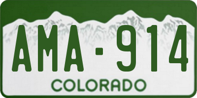 CO license plate AMA914