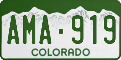 CO license plate AMA919