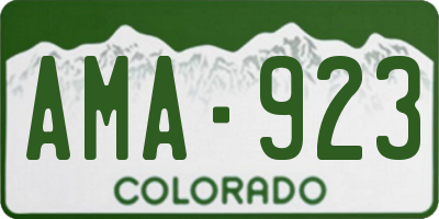 CO license plate AMA923
