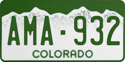 CO license plate AMA932