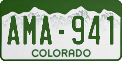 CO license plate AMA941