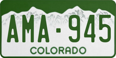 CO license plate AMA945