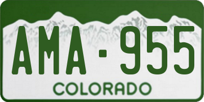 CO license plate AMA955