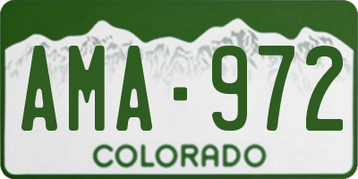 CO license plate AMA972