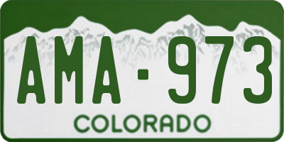 CO license plate AMA973