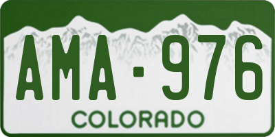 CO license plate AMA976