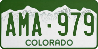 CO license plate AMA979