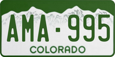 CO license plate AMA995
