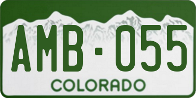 CO license plate AMB055