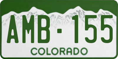 CO license plate AMB155