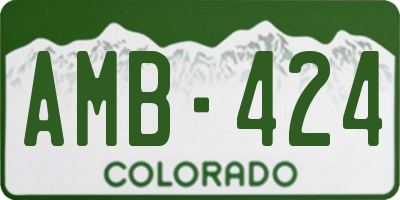 CO license plate AMB424