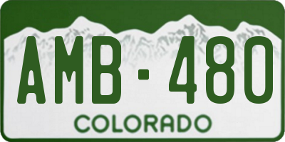 CO license plate AMB480