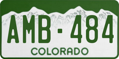 CO license plate AMB484