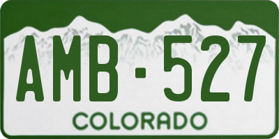 CO license plate AMB527