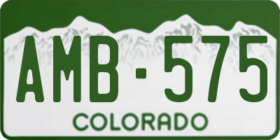 CO license plate AMB575