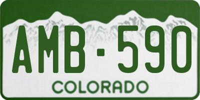CO license plate AMB590