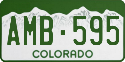 CO license plate AMB595