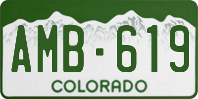 CO license plate AMB619