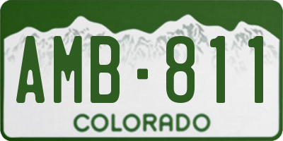 CO license plate AMB811