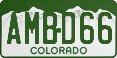 CO license plate AMBD66