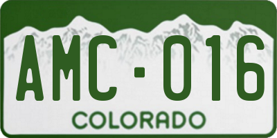 CO license plate AMC016