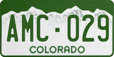 CO license plate AMC029