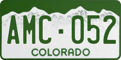 CO license plate AMC052