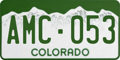 CO license plate AMC053