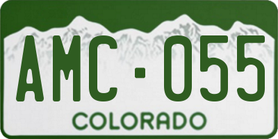 CO license plate AMC055
