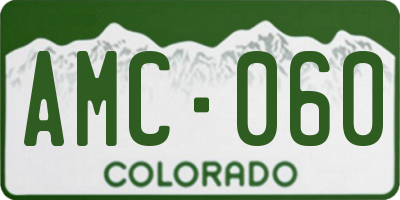 CO license plate AMC060