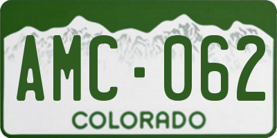 CO license plate AMC062