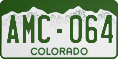 CO license plate AMC064