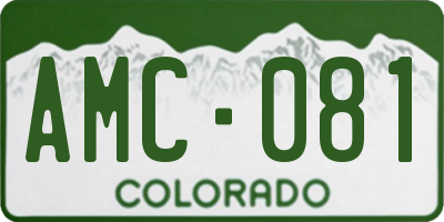 CO license plate AMC081