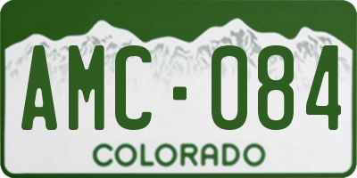 CO license plate AMC084